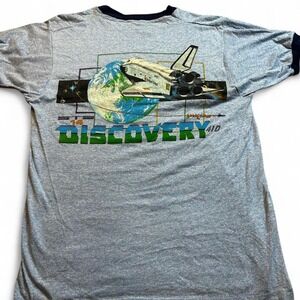 Vintage 80s‎ NASA Discovery Space Shuttle graphic ringer T-shirt fits M/L
